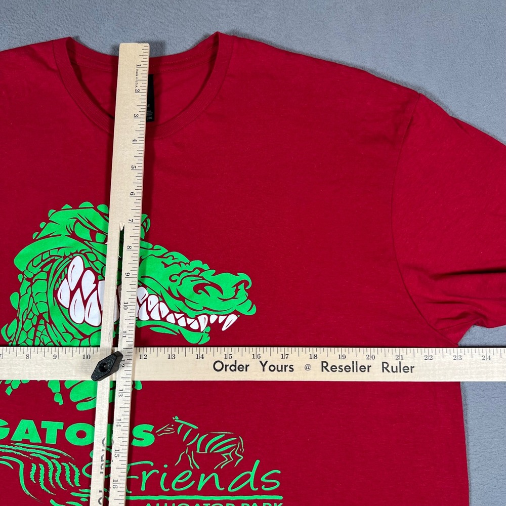 Gators & Friends Alligator Park and Exotic Zoo T-Shirt Mens XL Red Louisiana - Picture 6 of 7